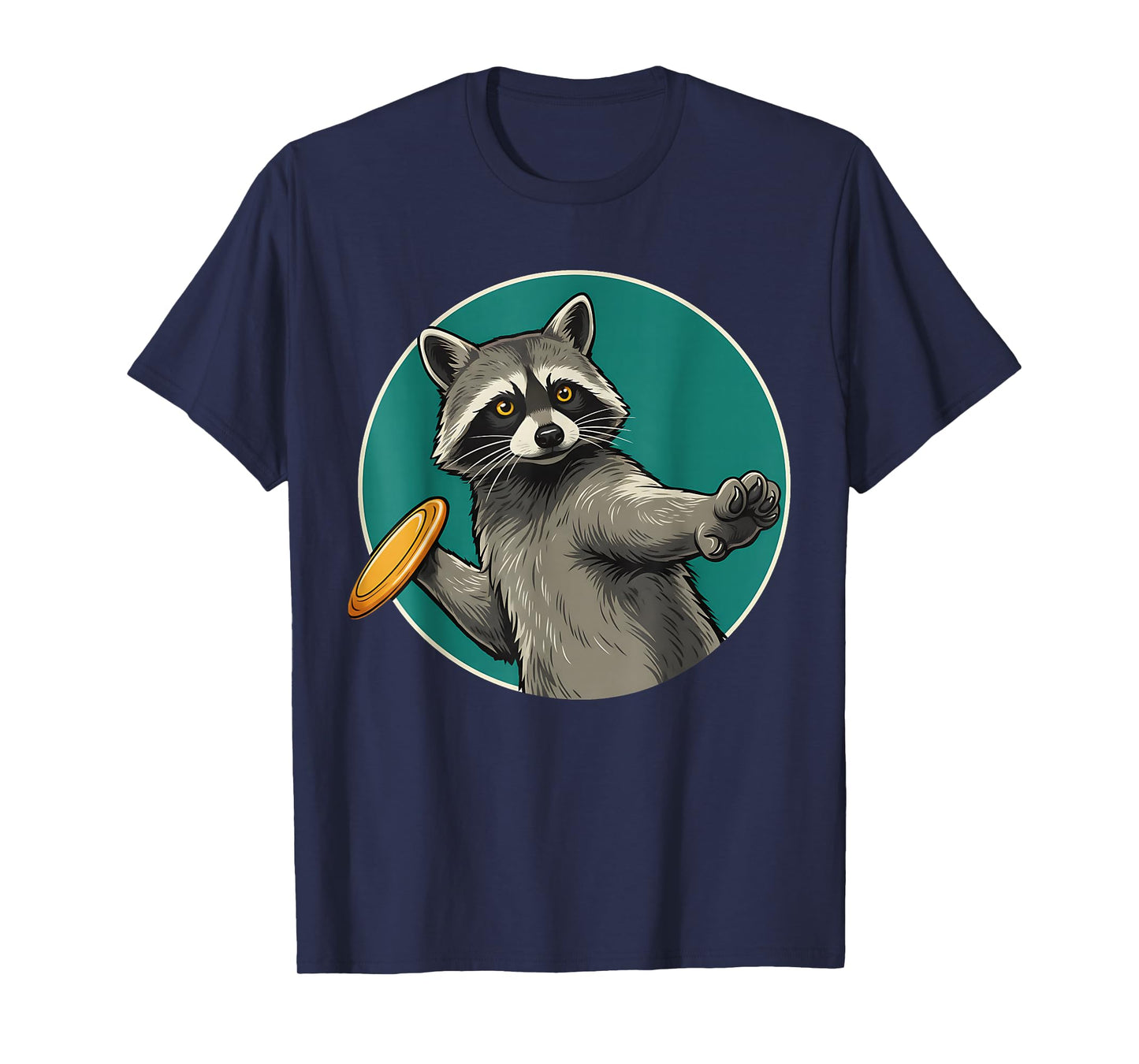 Disc Golfer Raccoon Disc Golf Player Animal Sports T-Shirt