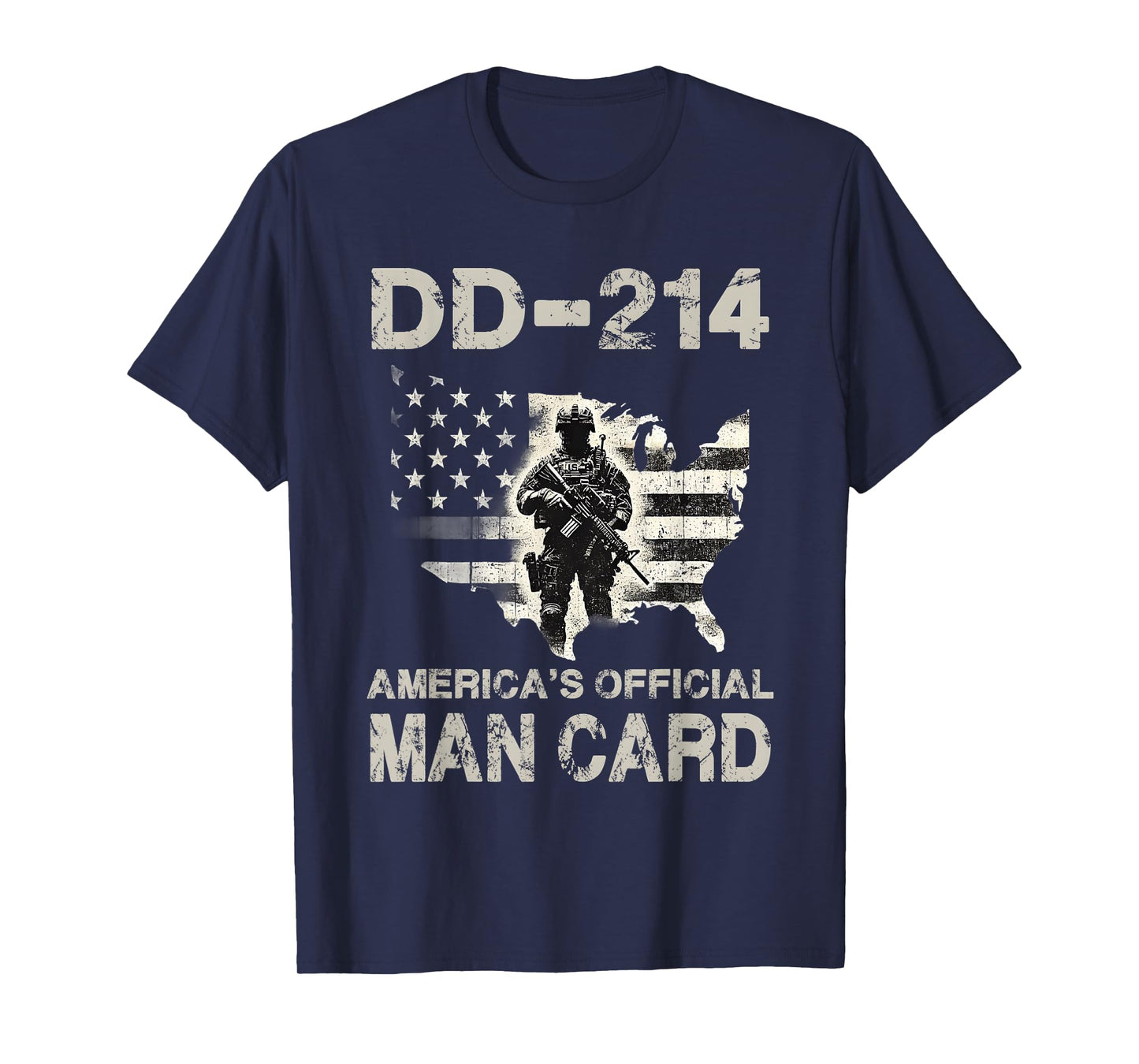 DD-214 America's Official Man Card Veteran Pride Flag T-Shirt