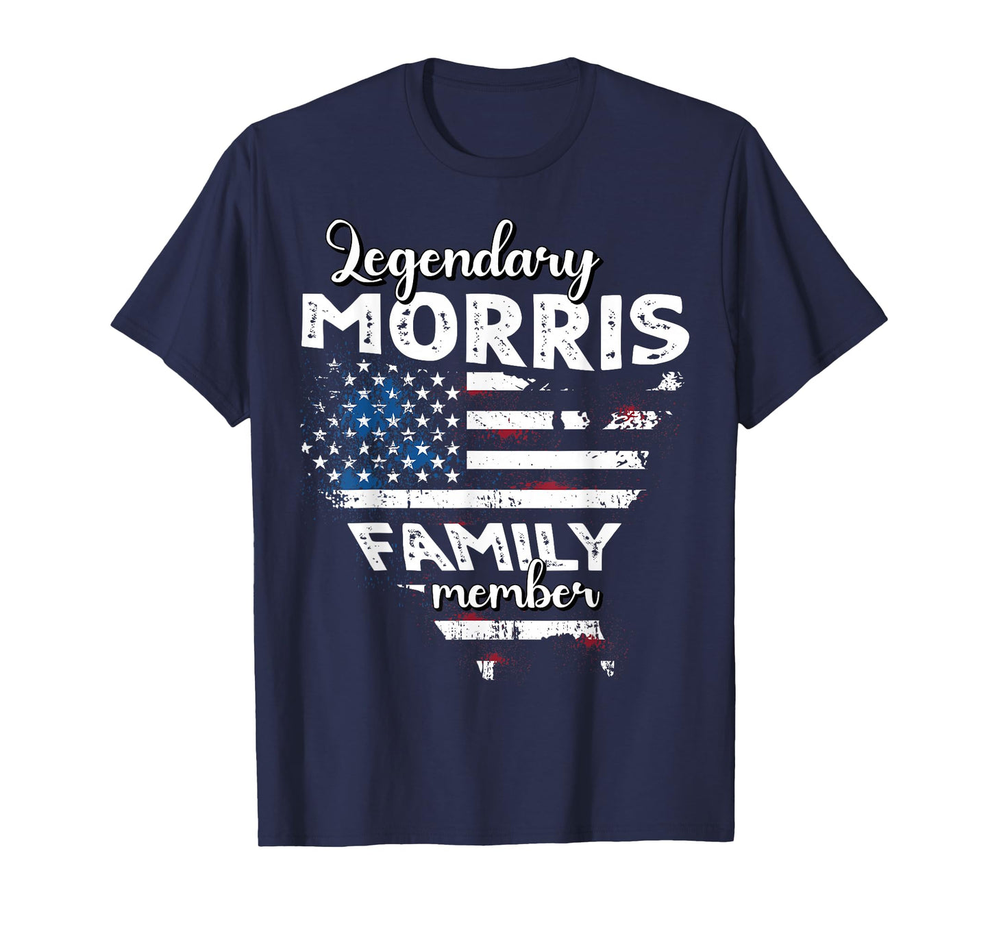 Surname Morris US Flag Morris Last Name Morris T-Shirt
