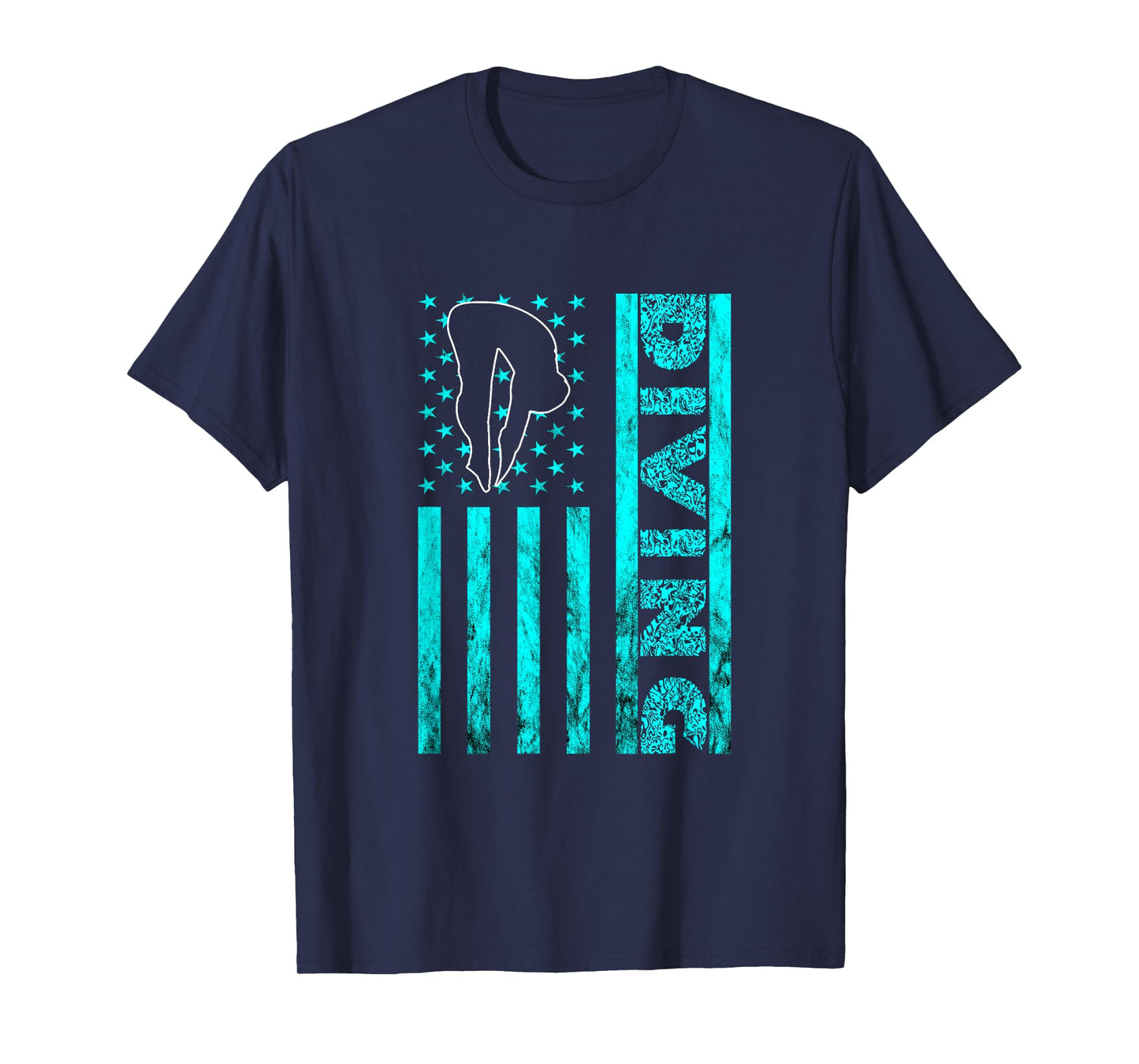 America USA Springboard Diving Platform Diver Water Sport T-Shirt