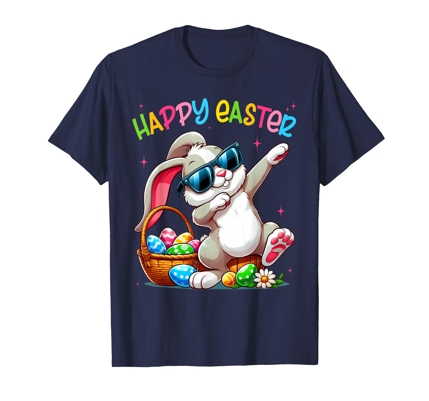 Funny Dabbing Bunny Easter Happy Easter for Boys Girls Adult T-Shirt