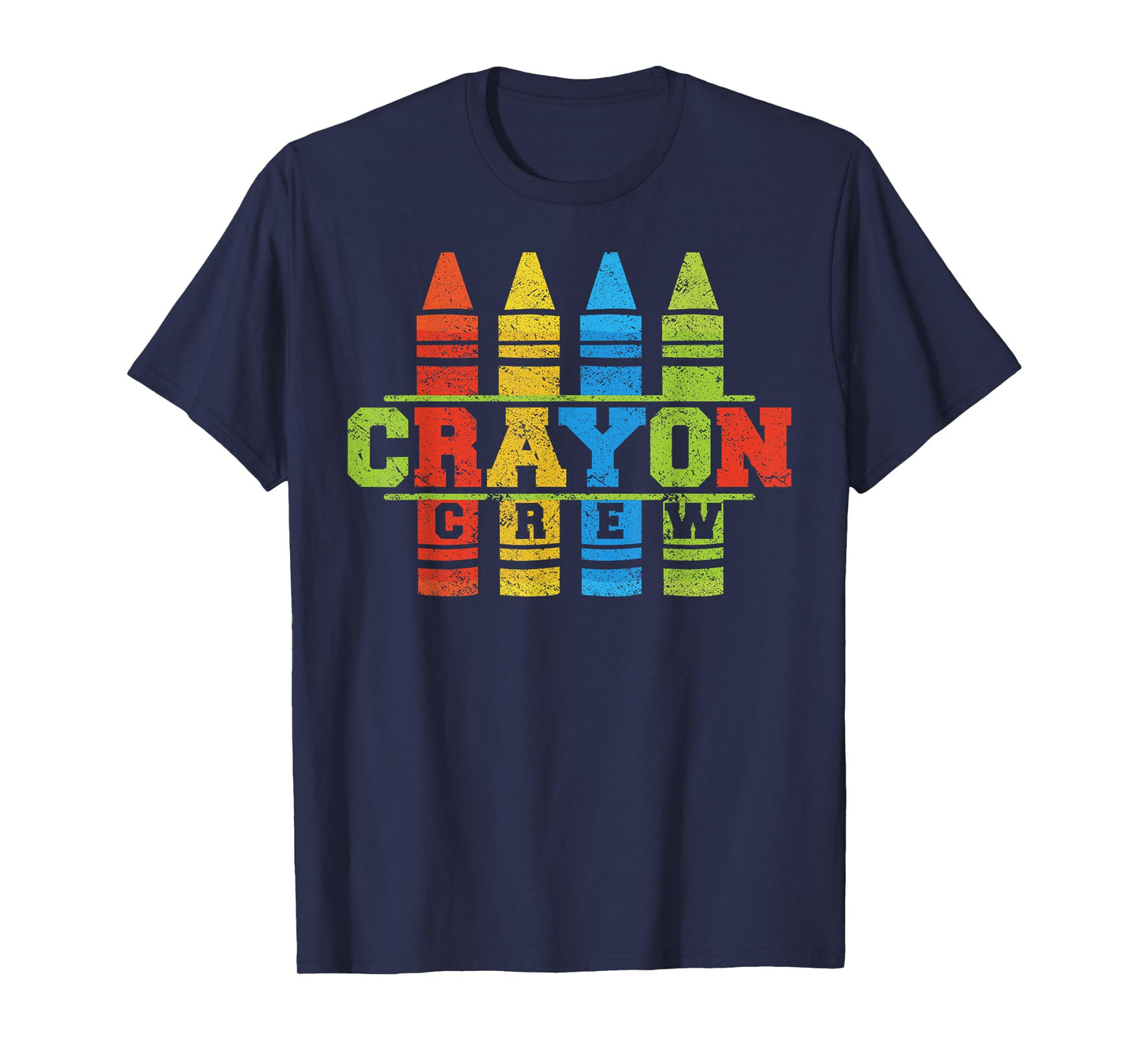 Cray Colors Child Art - Funny Crayon Crew T-Shirt Small