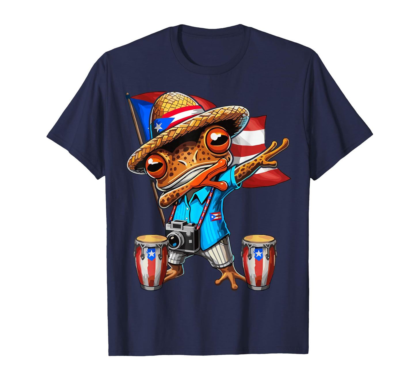 Coqui Dabbing Frog Puerto Rico Taino Boricua T-Shirt