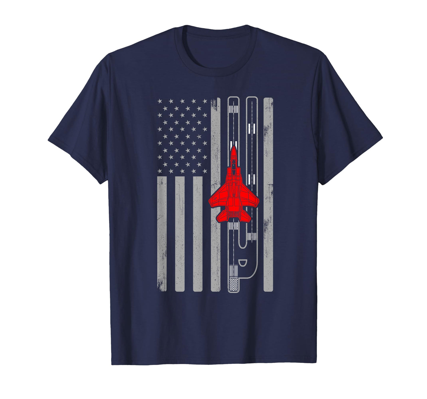 F-15 Eagle Fighter Jet Plane American Flag F15 T-Shirt