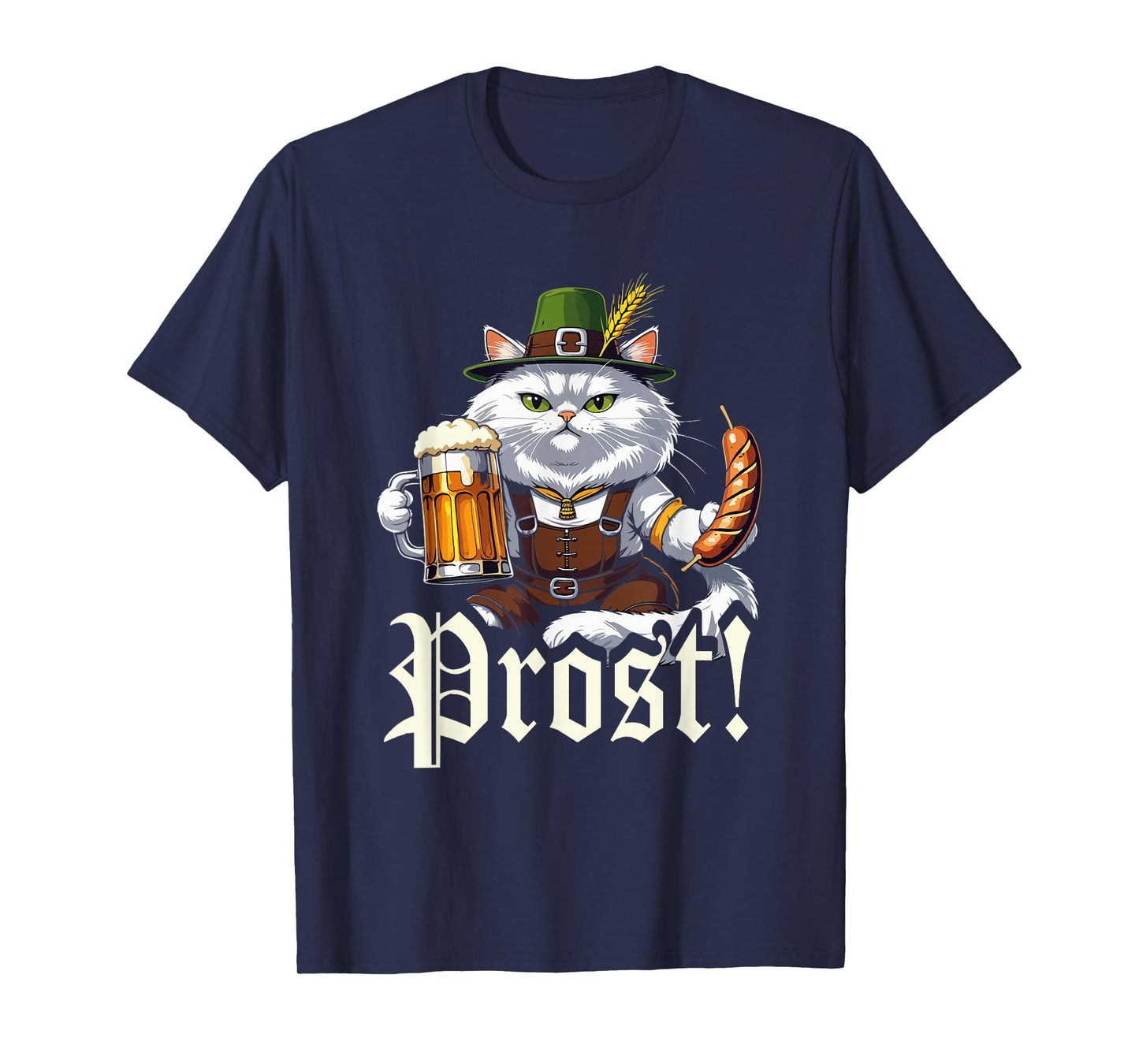 German Culture Oktoberfest Costume October Fest Cat T-Shirt