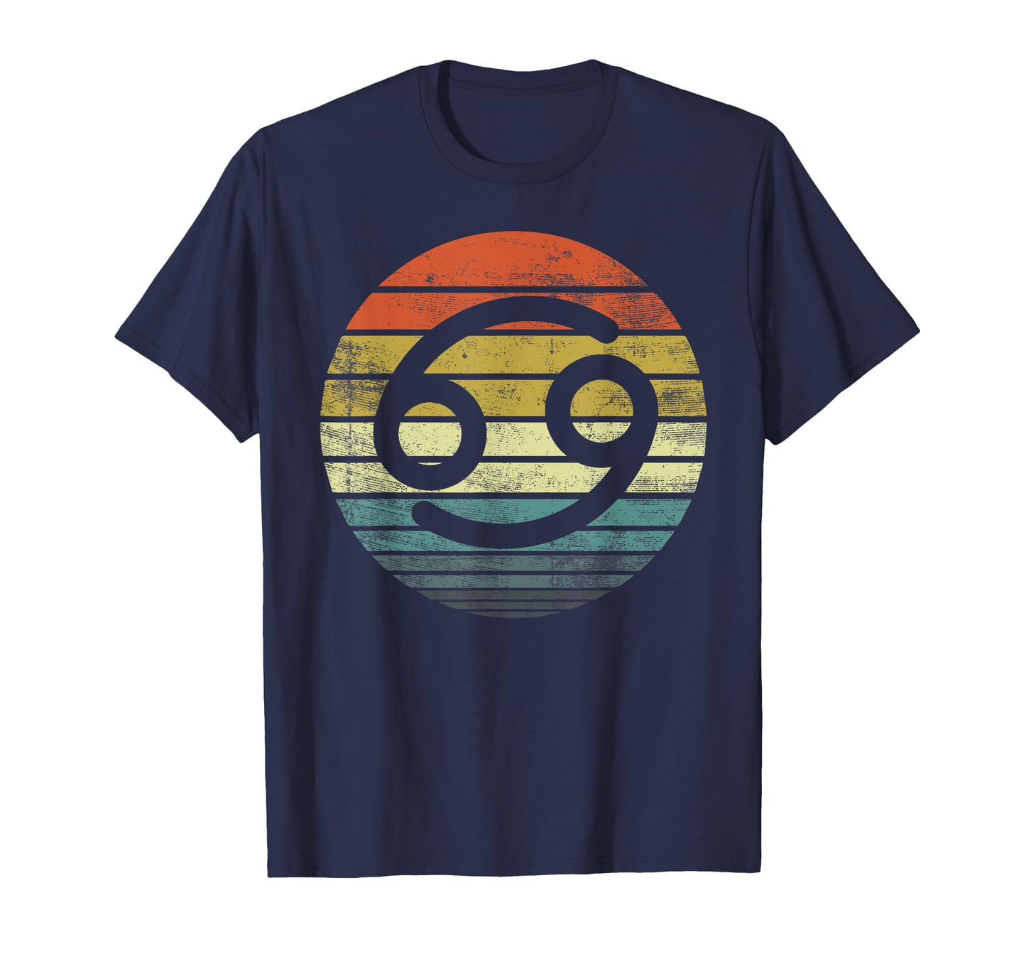 Cancer Gifts Funny Retro Sunset Zodiac Sign Birthday T-Shirt