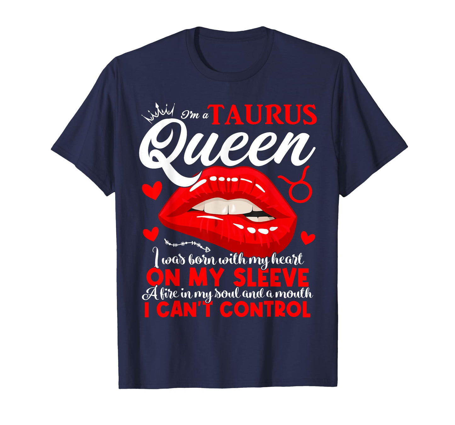 Taurus Queen Taurus Zodiac Sign April May Women Girls Funny T-Shirt