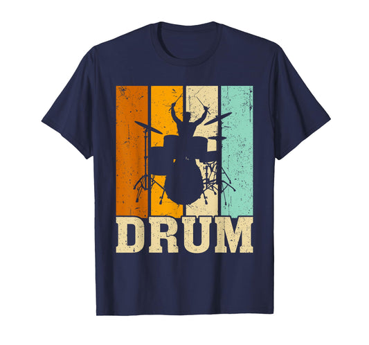 Drum Drum Drum Retro Vintage Drumming Gift for Drummers T-Shirt