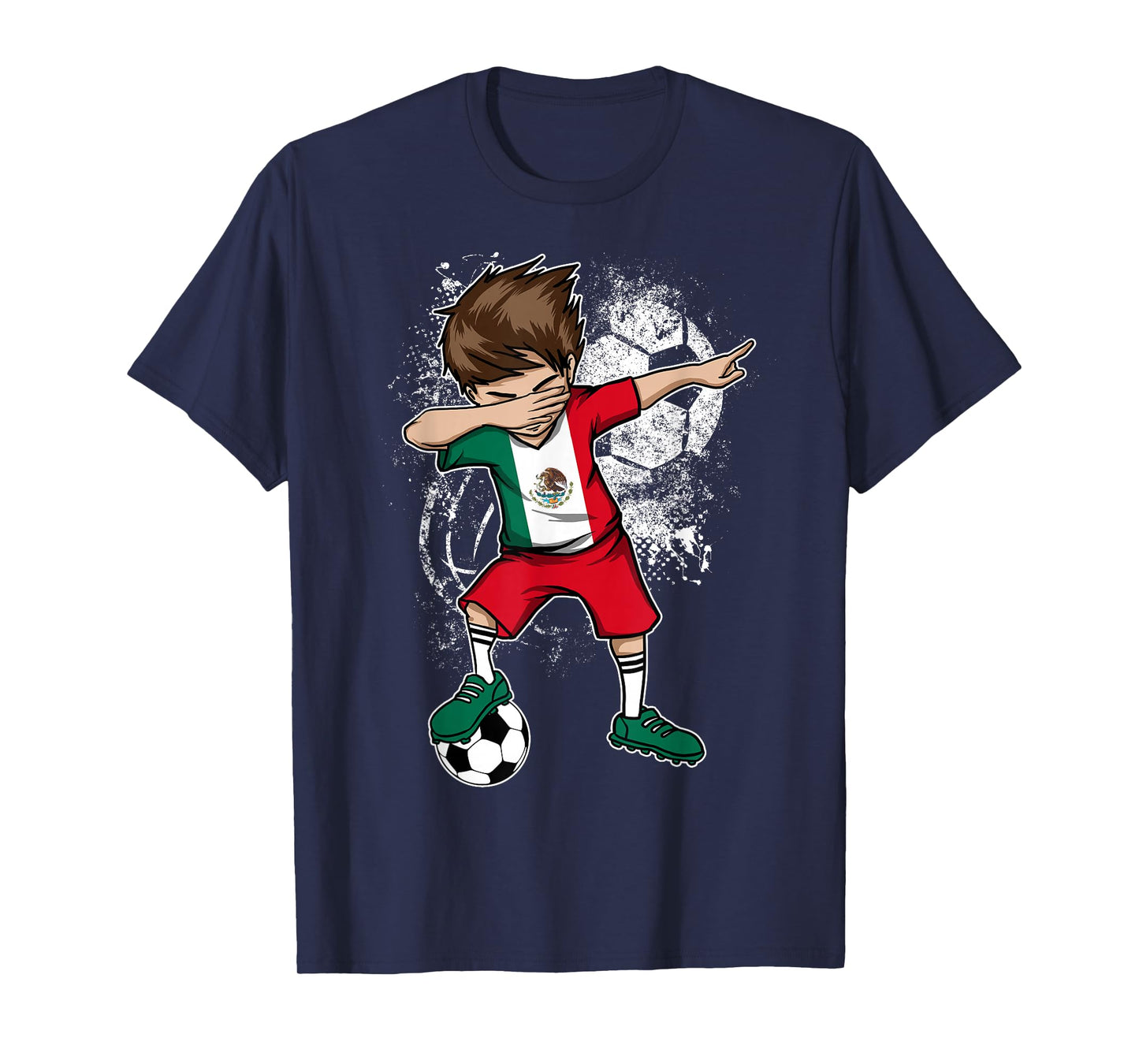 Dabbing Boy Mexico Soccer Shirt Jersey Mexican Football Tee T-Shirt