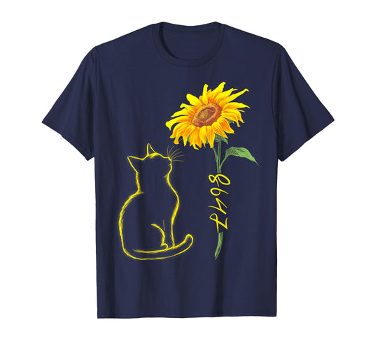 8647 Subtle Anti Trump 86 47 Cat Sunflower Floral Boho Style T-Shirt for Men Women