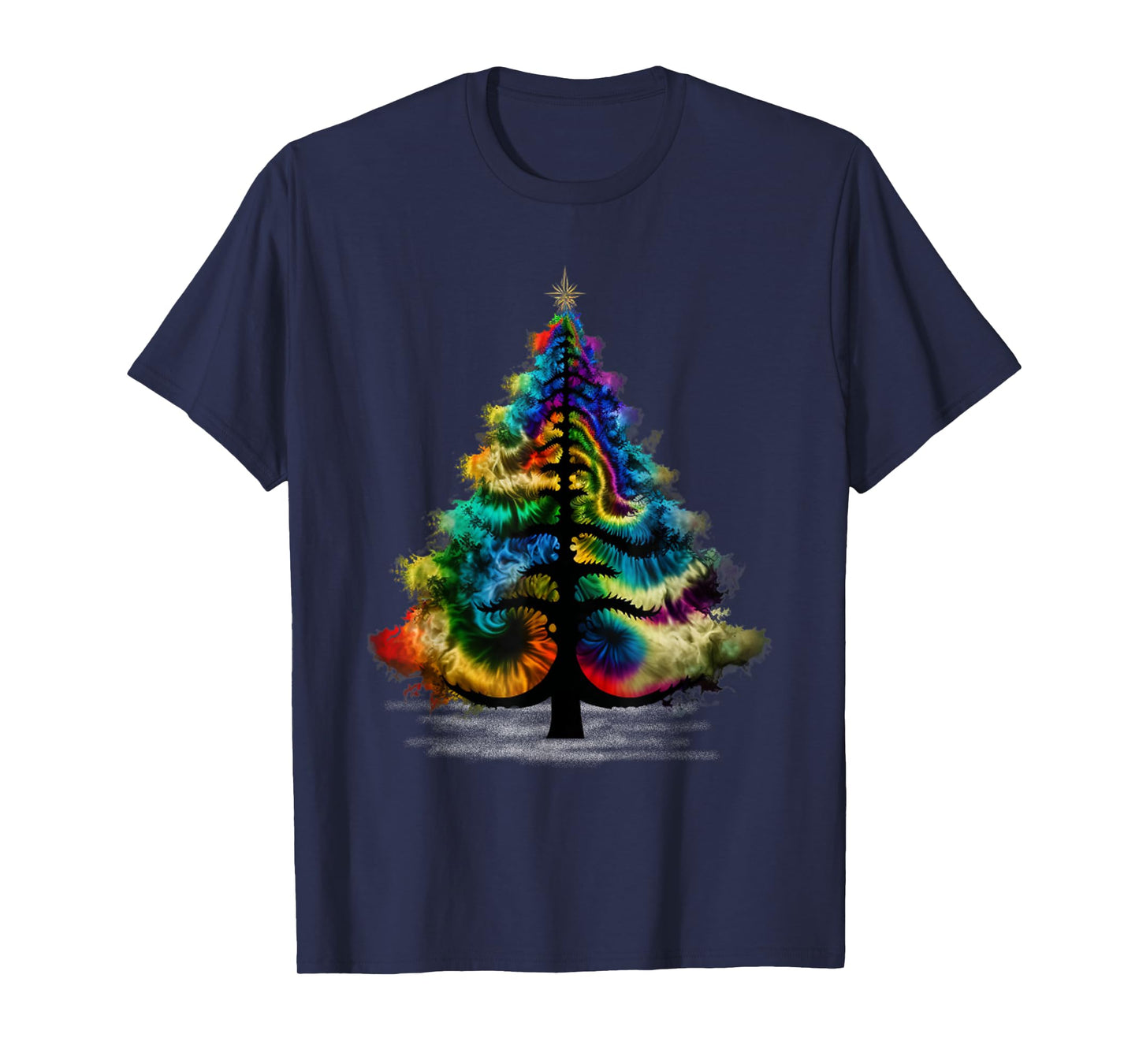Christmas Tree Tie Dye Colorful Shirt Men Women Cute Tree T-Shirt