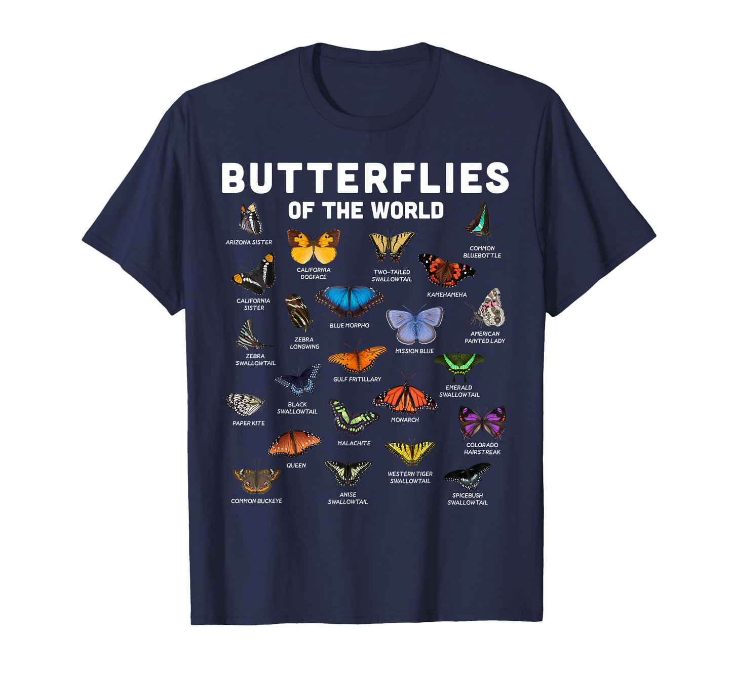 Butterfly Shirt Butterflies Of The World Butterfly Lover T-Shirt