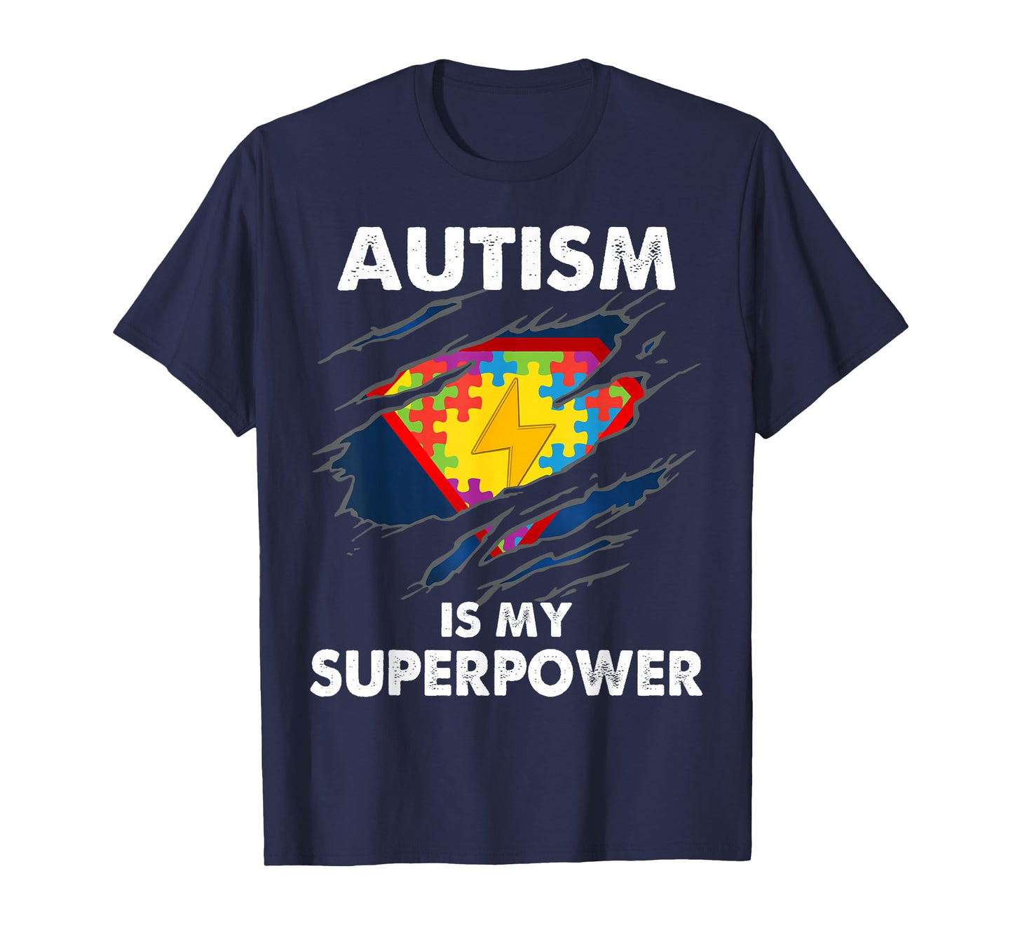 Autism is My Super Power Superhero Autism Awareness T-Shirt