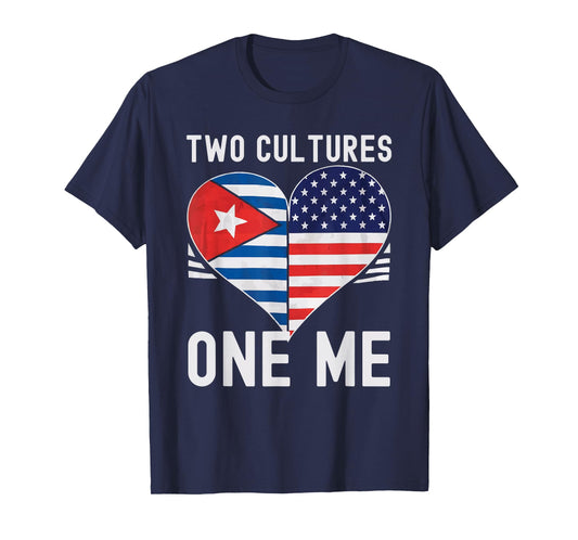 Half Cuban Half American USA Flag Cuba America T-Shirt