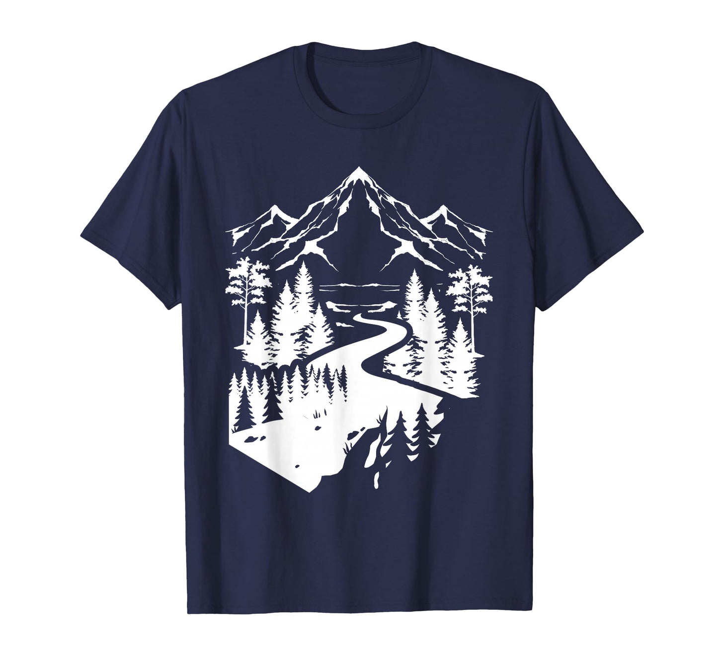 Outdoor Nature Mountain Hiker Forest Path Tree Hiking T-Shirt