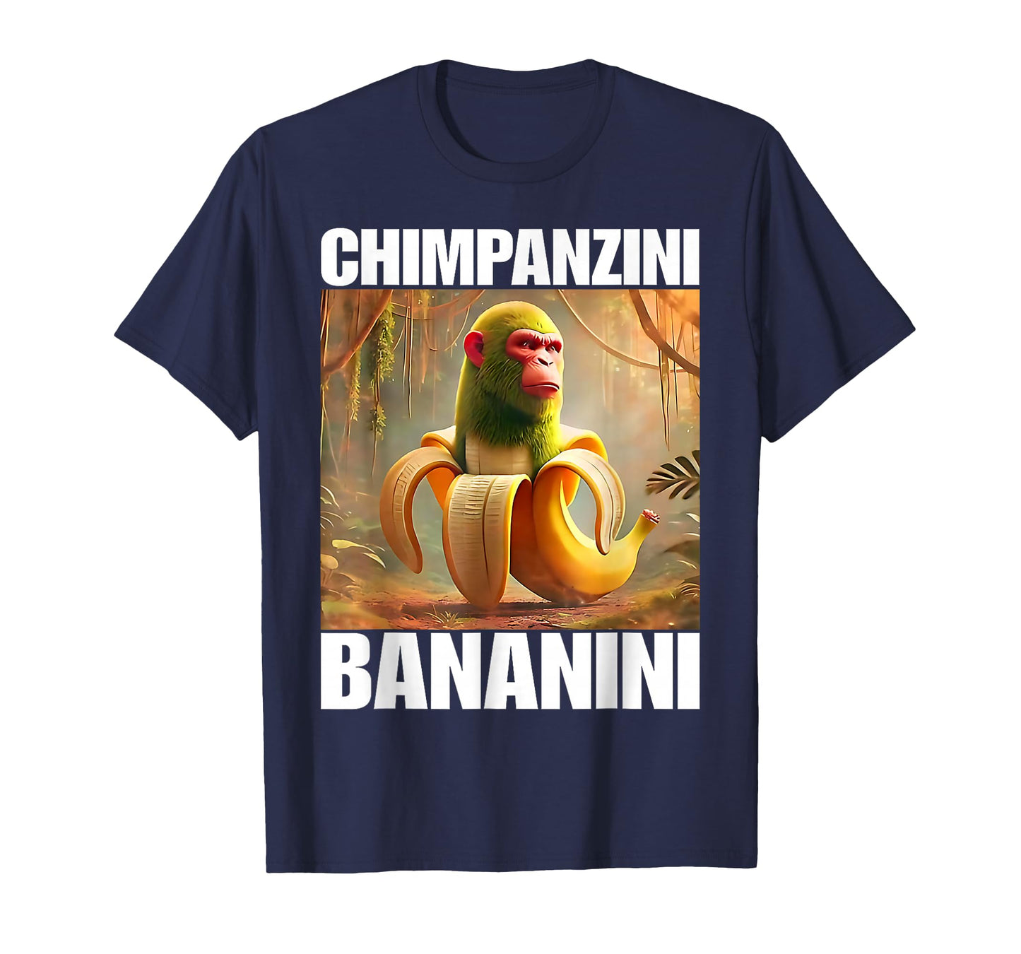 Chimpanzini Bananini Italian Brainrot Funny Meme T-Shirt