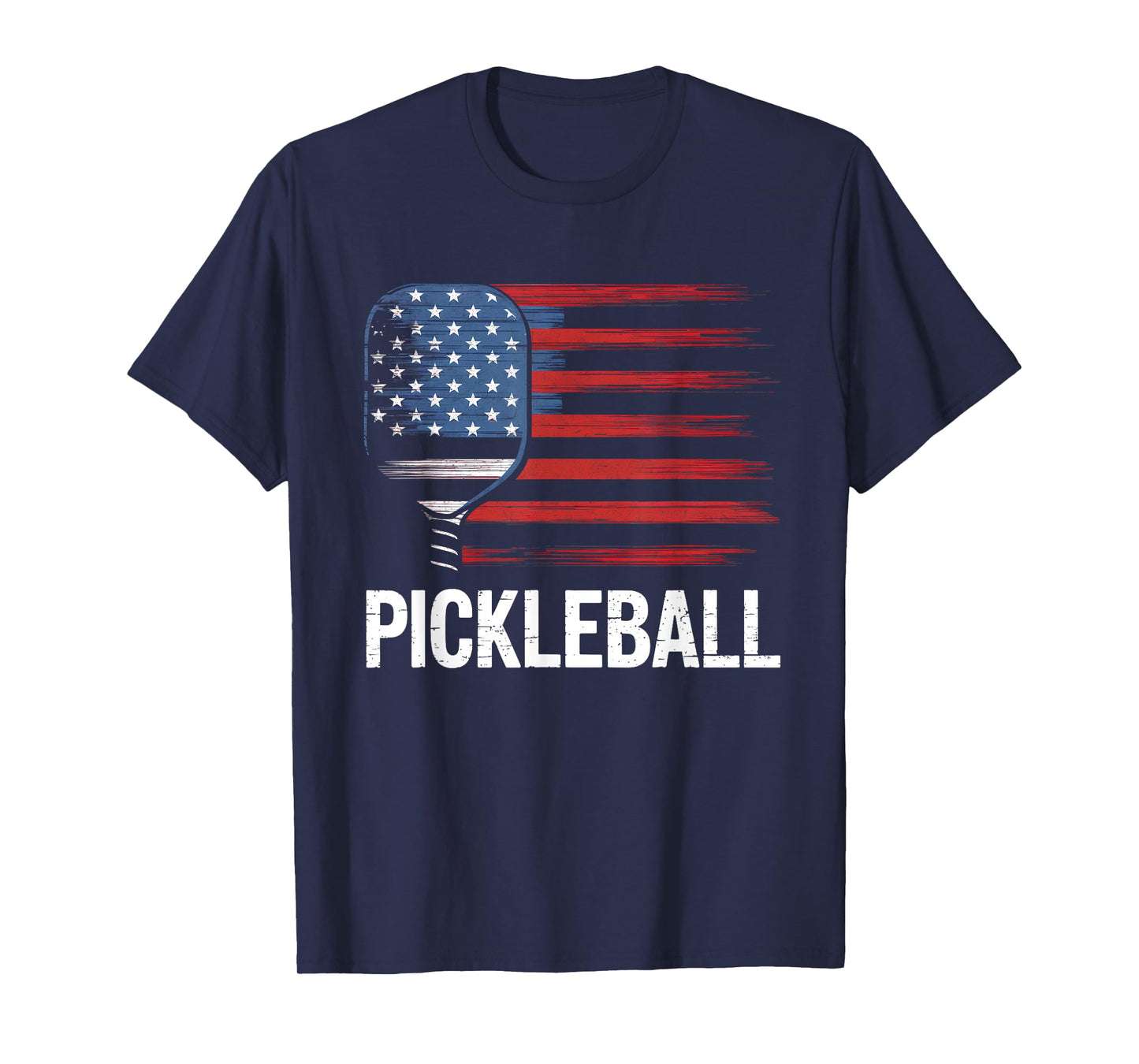 Vintage Pickleball USA Flag Paddleball Sport Mens Women Kids T-Shirt