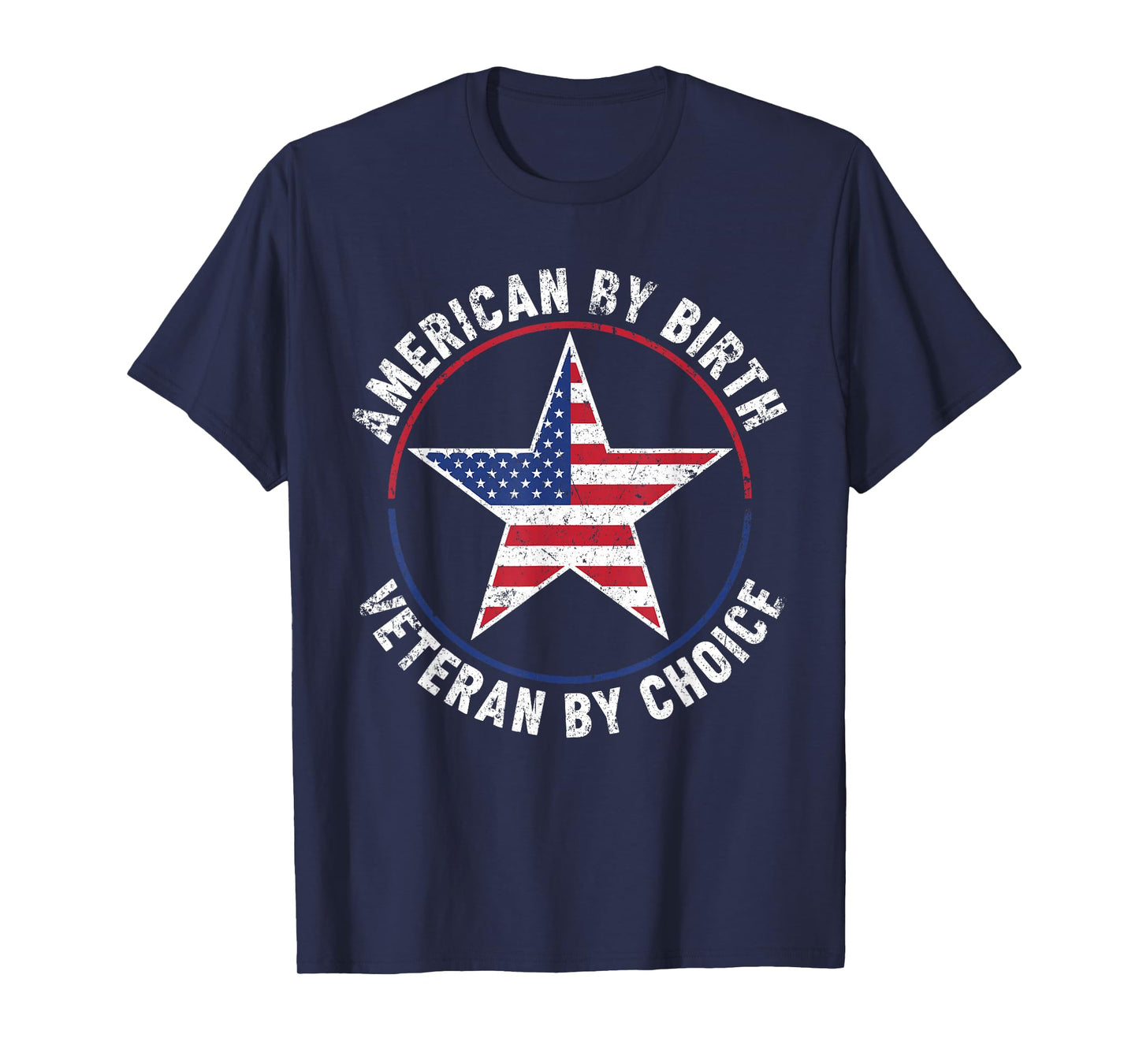 American by Birth Veteran by Choice US Flag Veterans Day T-Shirt