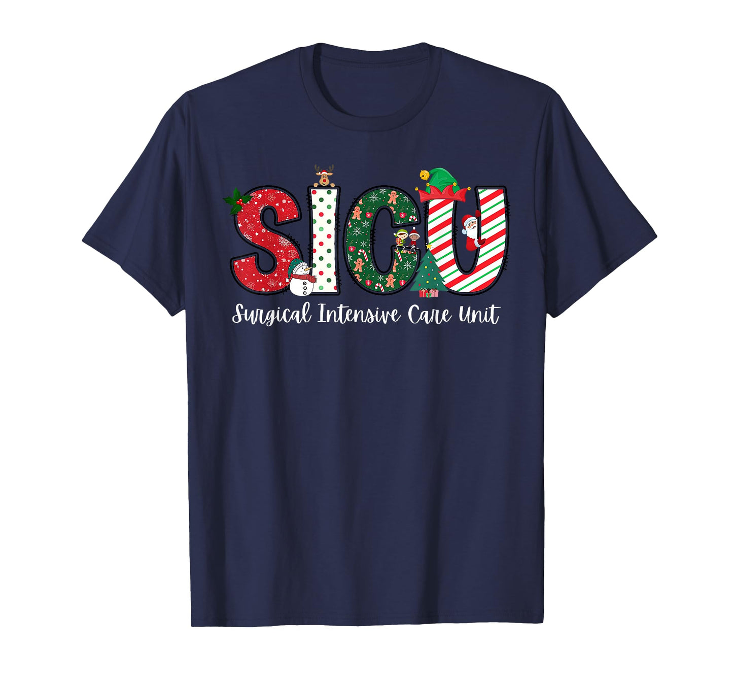 Christmas Surgical Intensive Care Unit SICU Nurse Holiday T-Shirt