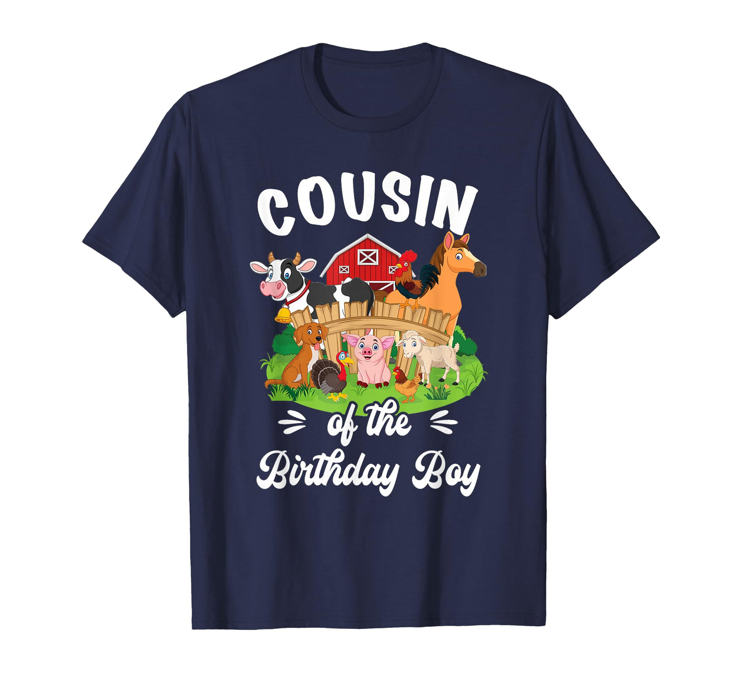 Cousin Of The Birthday boy Party Cow Farm 1St Birthday Party T-Shirt