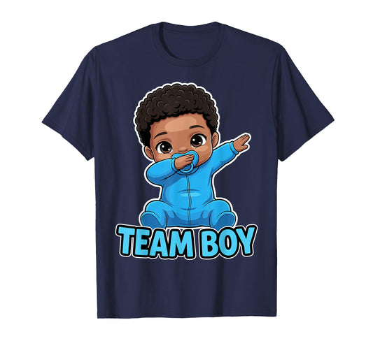 Gender Reveal Party Dabbing Team Boy Baby Announcement T-Shirt