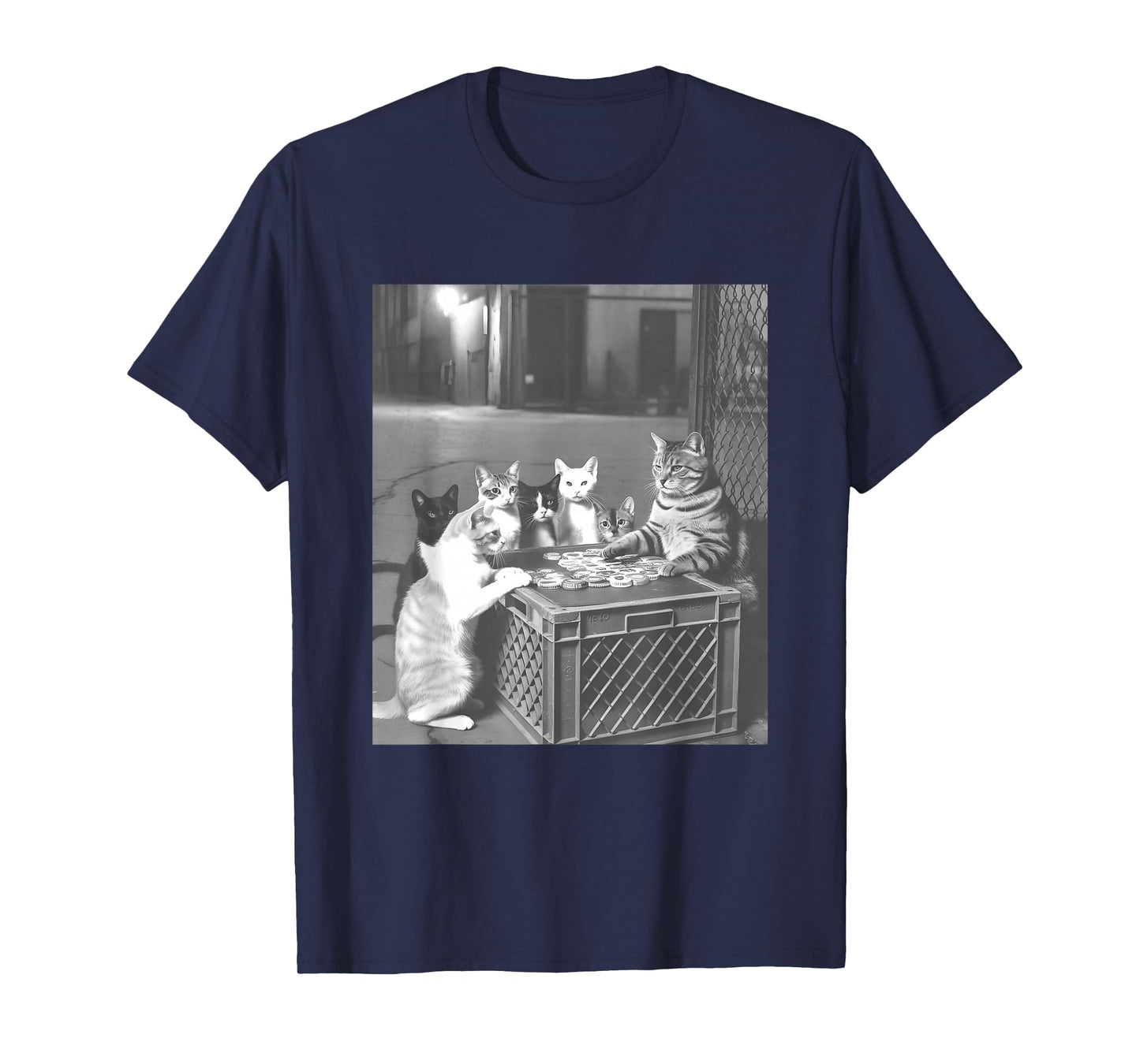 Cat Poker Gang Meme T-Shirt