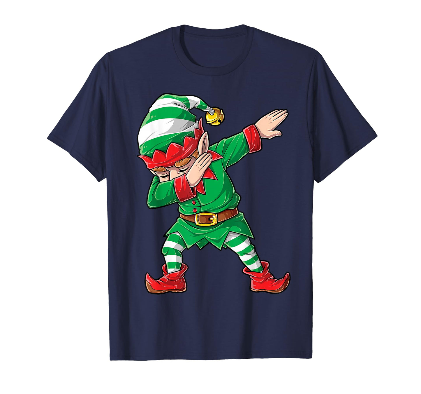 Christmas Dabbing Elf Squad Boys Men Xmas Family Matching Short Sleeve T-Shirt