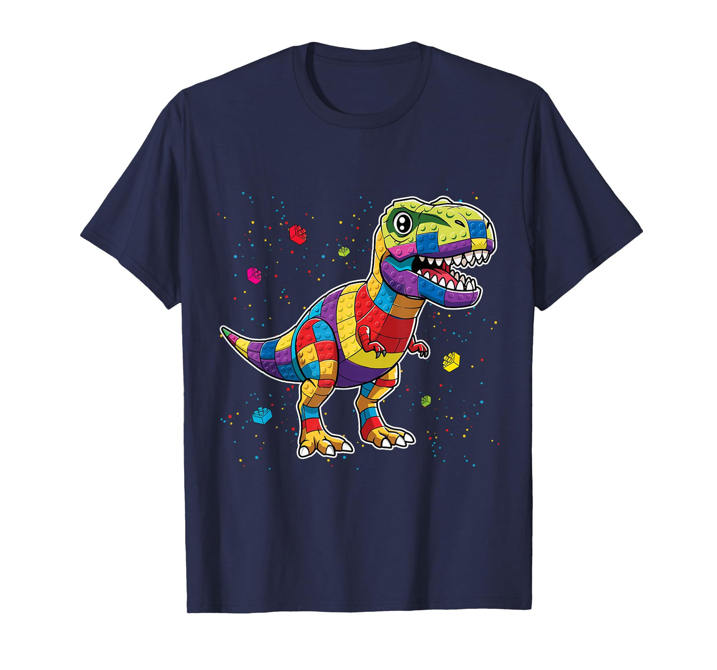 Dinosaur Brick Master Builder Block Building Brick Builder T-Shirt