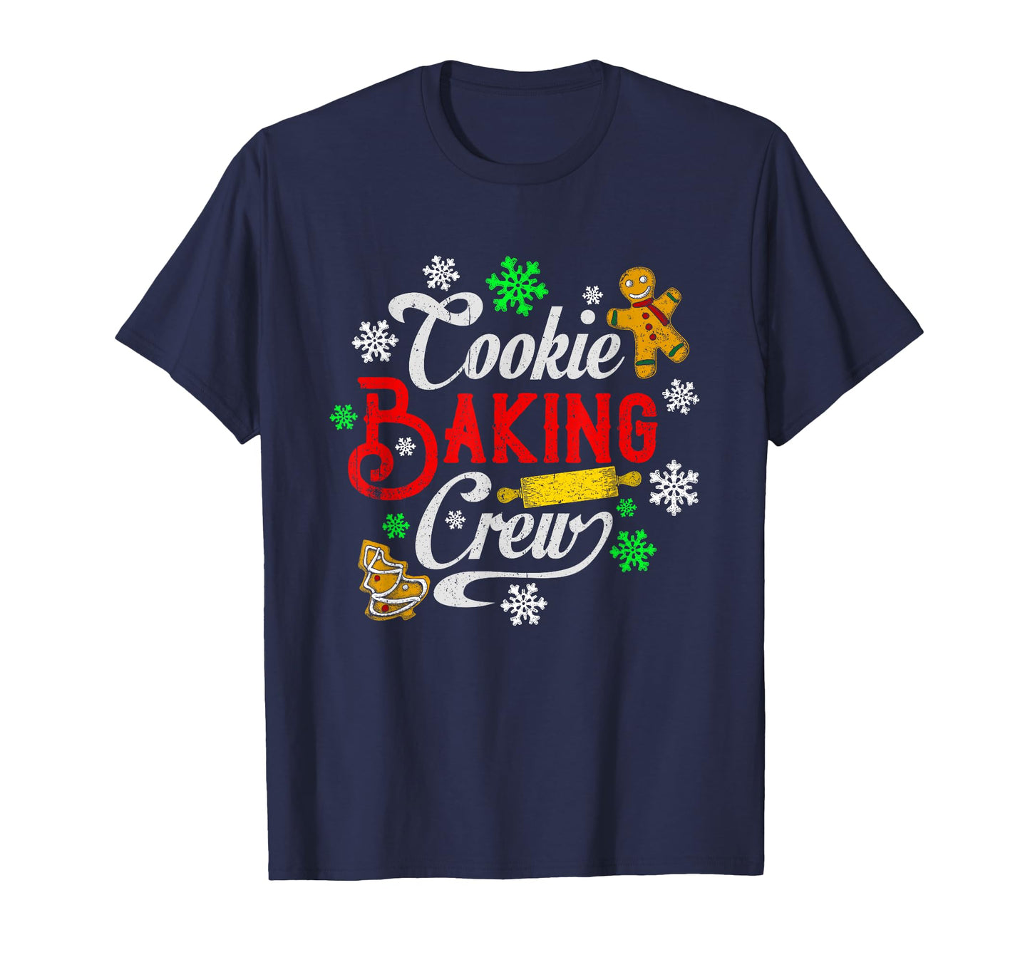 Cookie Baking Crew Christmas Baker Gingerbread Cookies T-Shirt