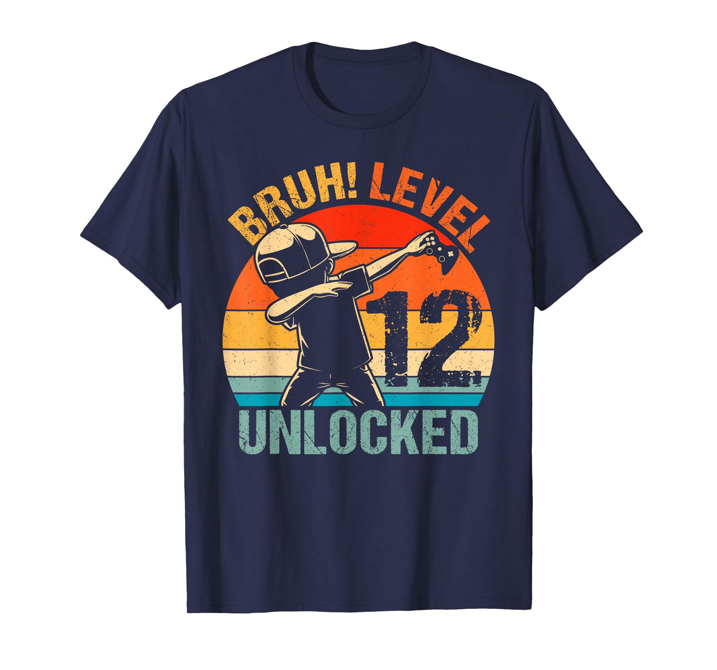 12 Years Old Birthday Dabbing Boy Bruh 12th Level Unlocked T-Shirt