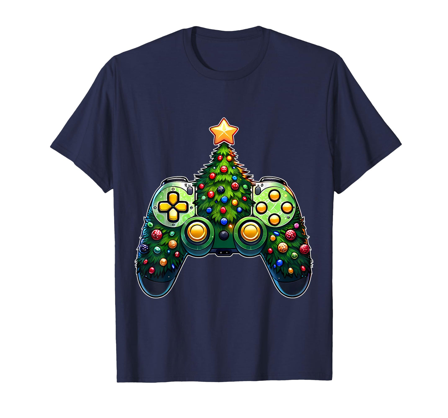 Christmas Gamer T-shirt Gaming Controller Christmas Tree T-Shirt