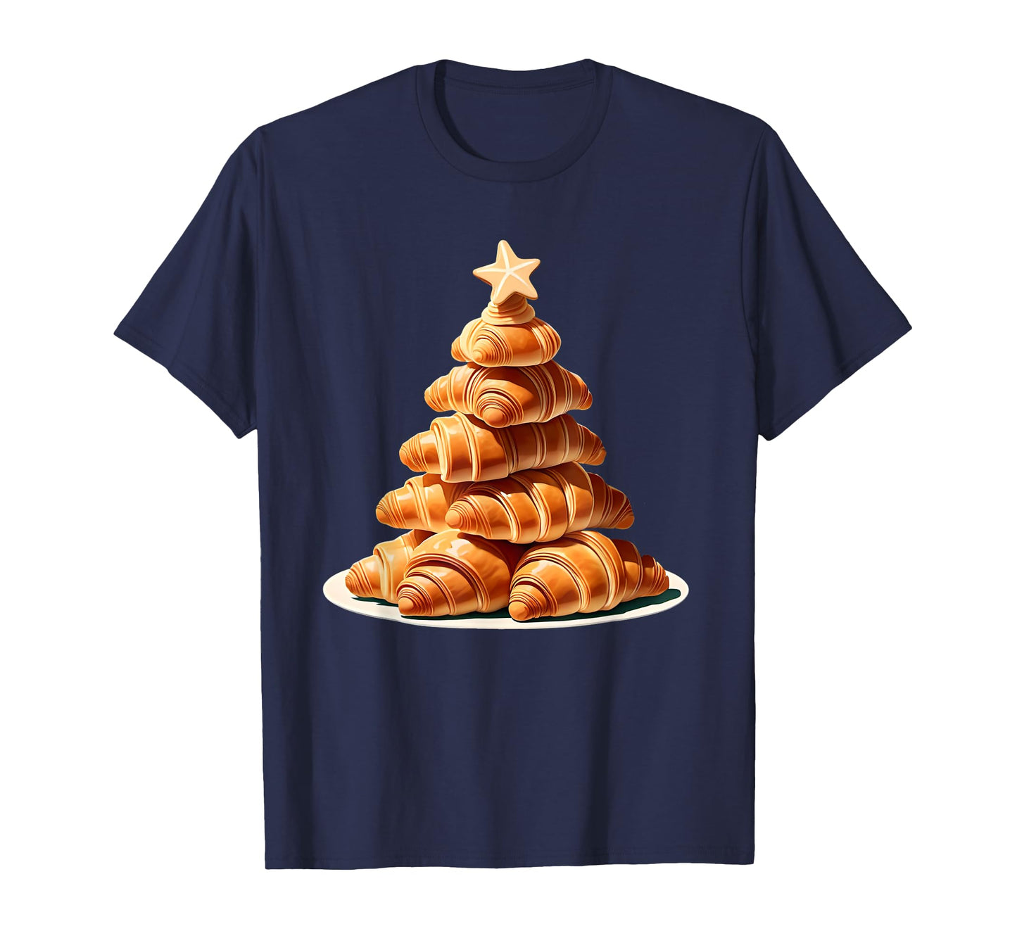 Croissant Christmas Tree T-Shirt