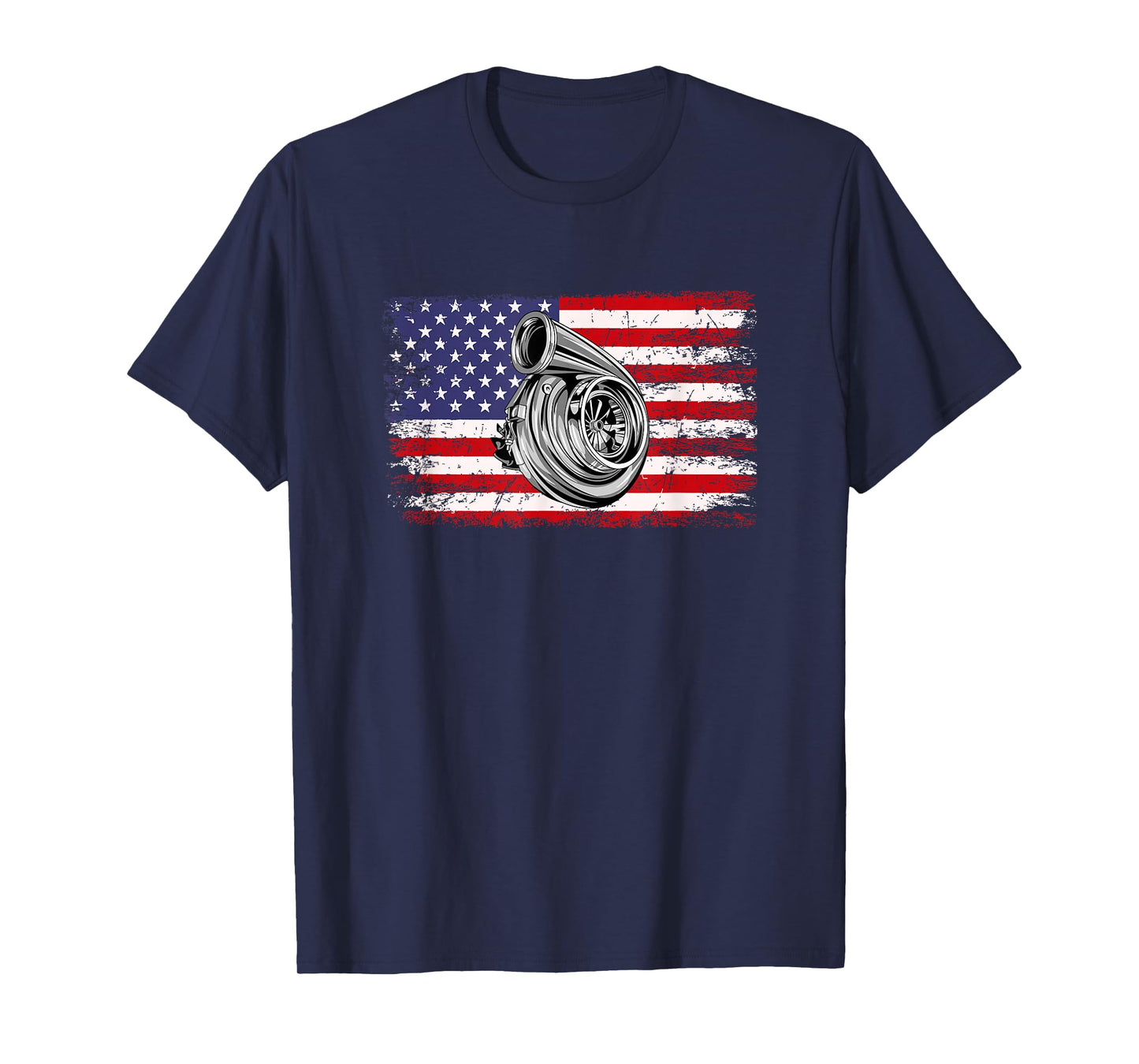 Turbo American Flag, racing turbo T-Shirt