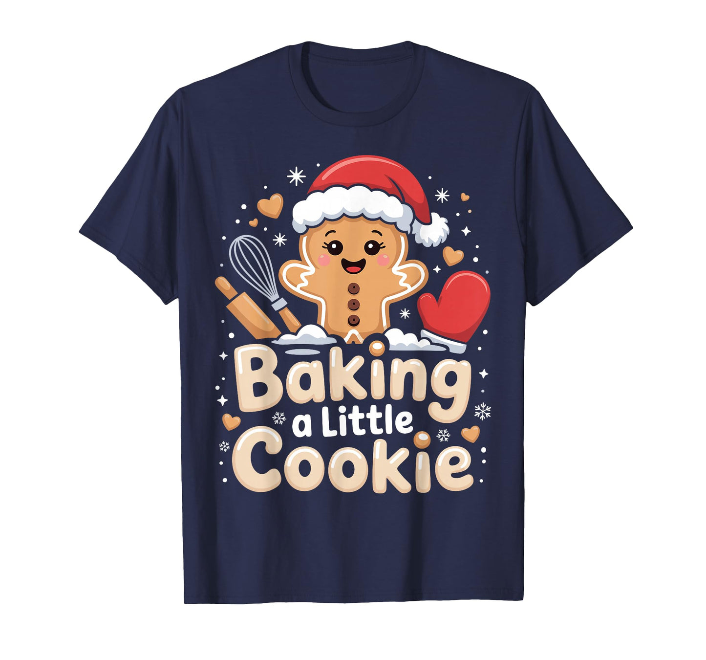 Baking A Little Cookie Cute Christmas Pregnancy Announcement T-Shirt