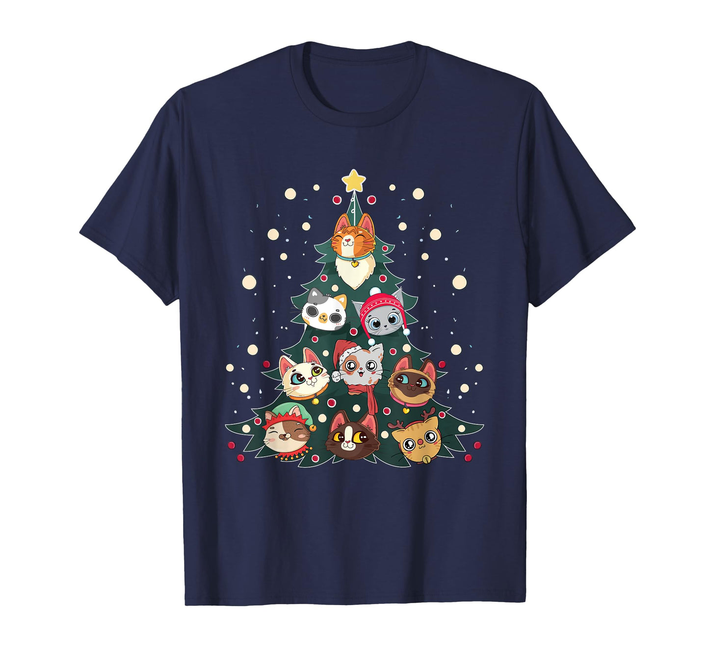 Merry Catmas Funny Christmas Tree, Cats Xmas Meow Christmas T-Shirt