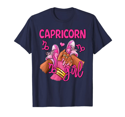 Capricorn Girl Birthday Queen Women Sneakers Zodiac Sign T-Shirt