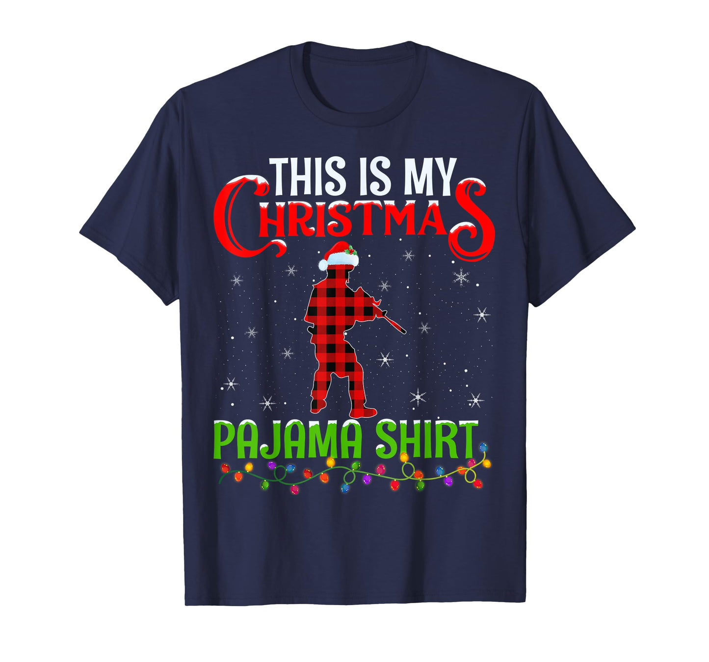This Is My Christmas Pajama Shirt Airsoft Player Christmas T-Shirt