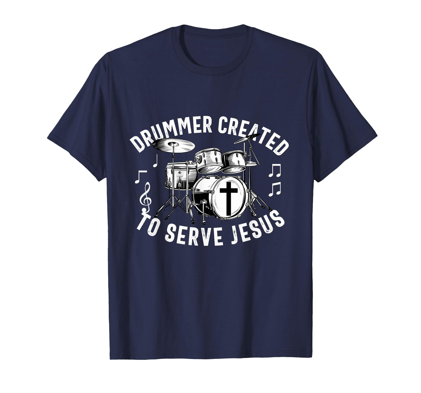 Christian Drummer Drum Player Stick Men Jesus Worship Music T-Shirt