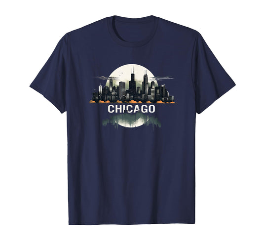 Chicago City Downtown Skyline T-Shirt