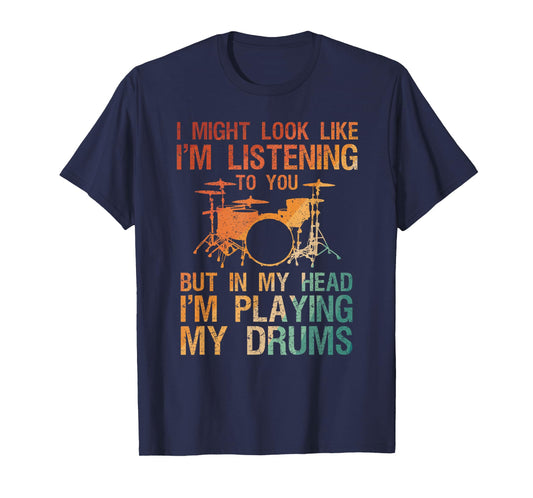 Funny Drummer Art for Men Women Drum Player Percussion Lover T-Shirt