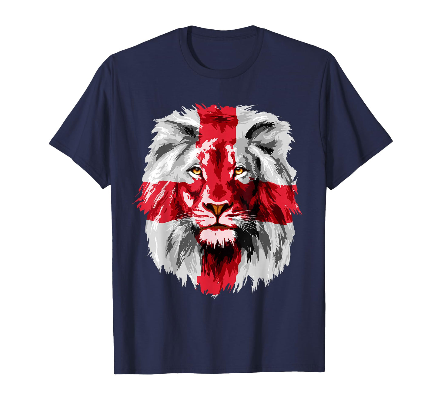 England National Flag Lion Face English England Flag T-Shirt