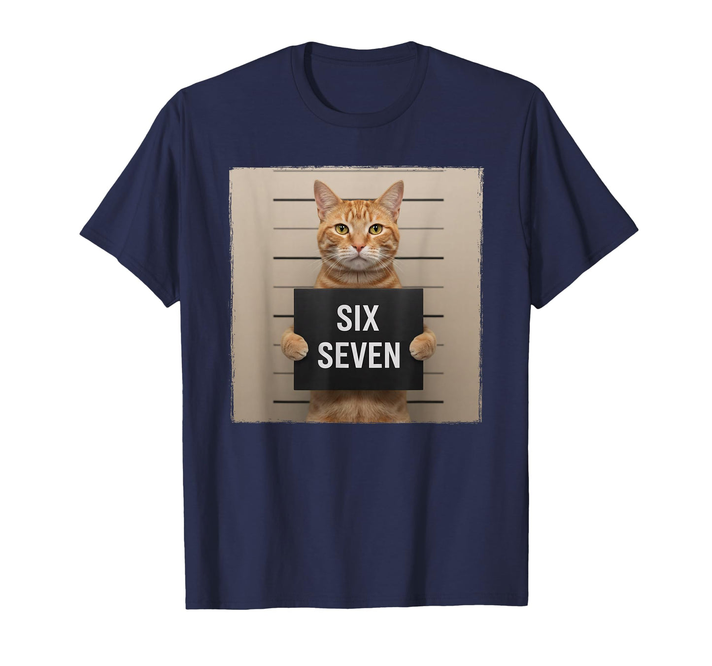 Funny Cat Mugshot Meme 67 Six Seven T-Shirt