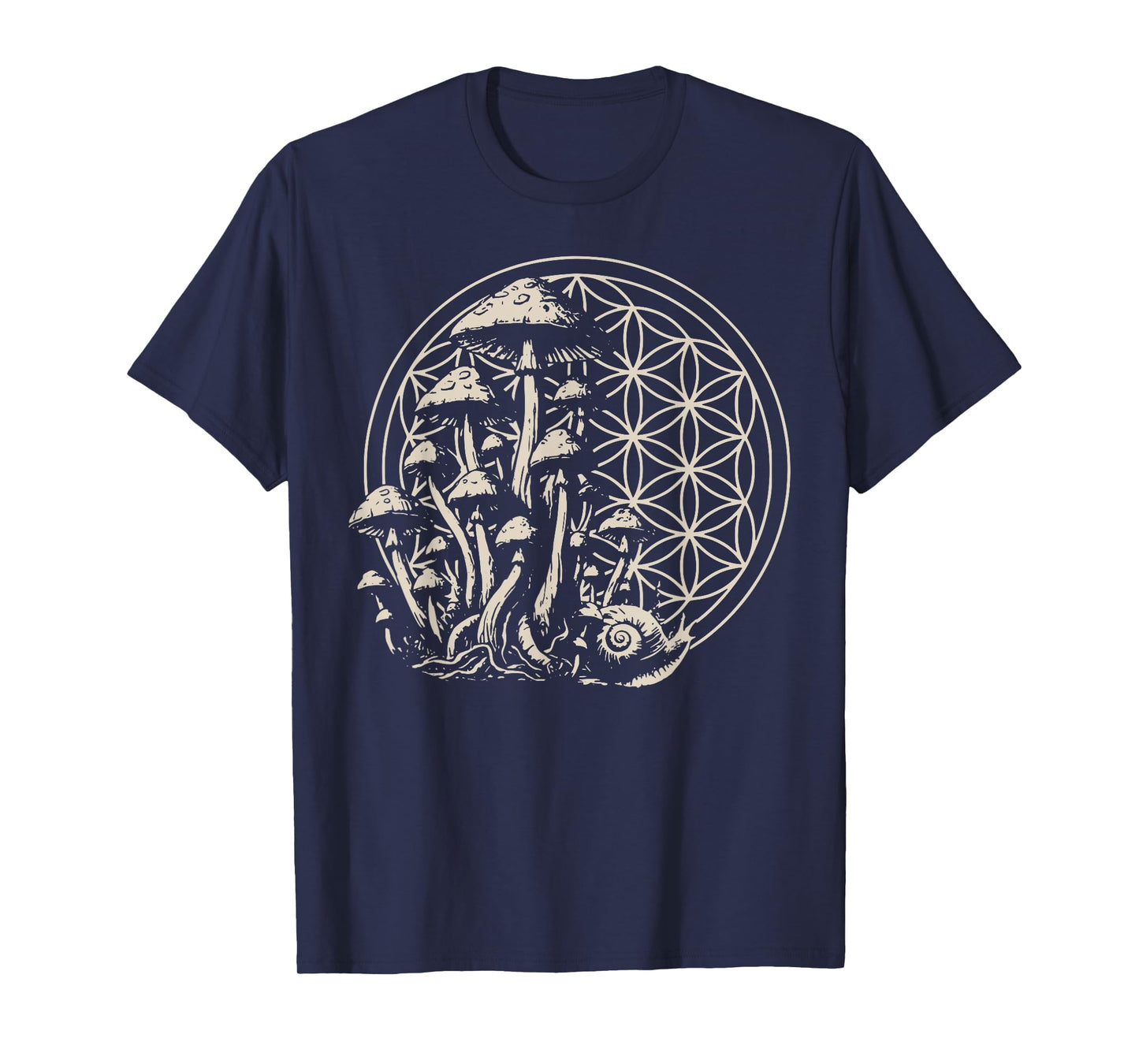 Sacred Geometry Mushroom Mathematicians Spiritual Nature T-Shirt
