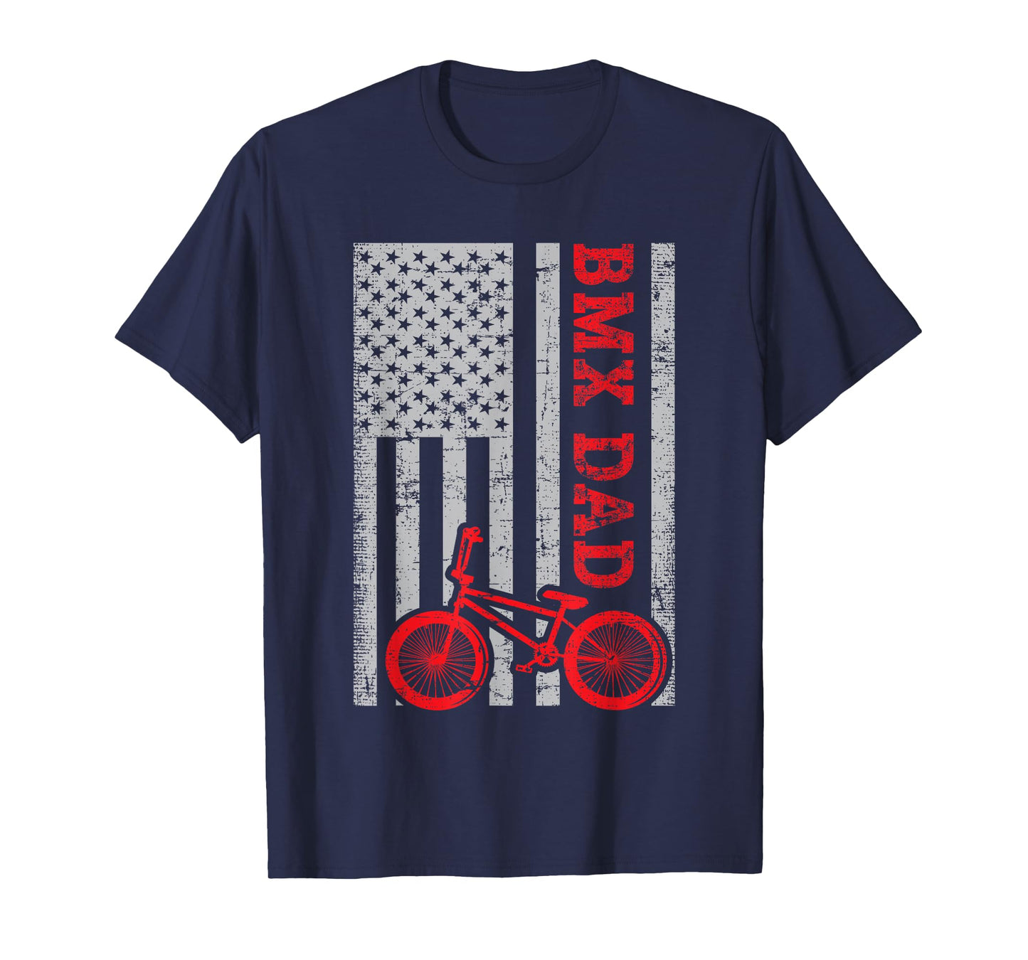 BMX Dad Patriot Freestyle Bike Funny Father's Day Gift USA T-Shirt