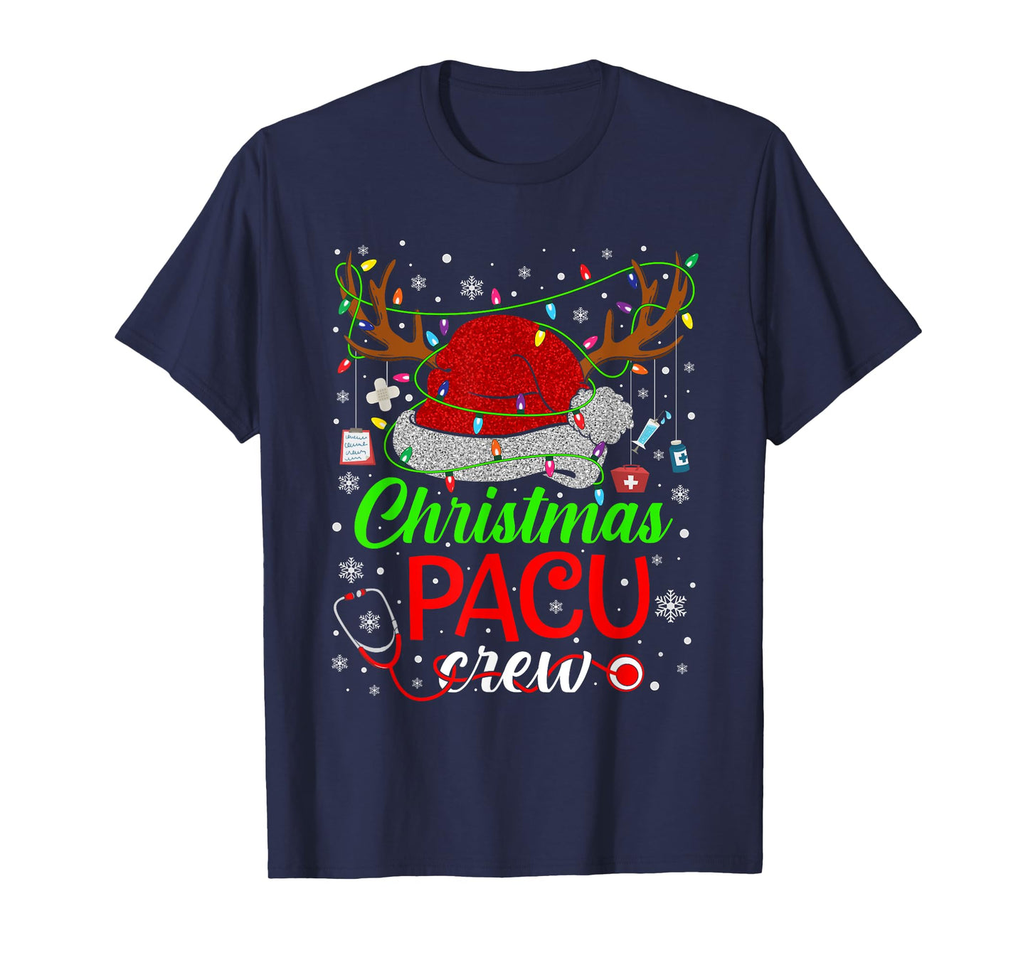 Christmas PACU Nurse Crew Santa Nurse Life Cute Xmas Pajama T-Shirt