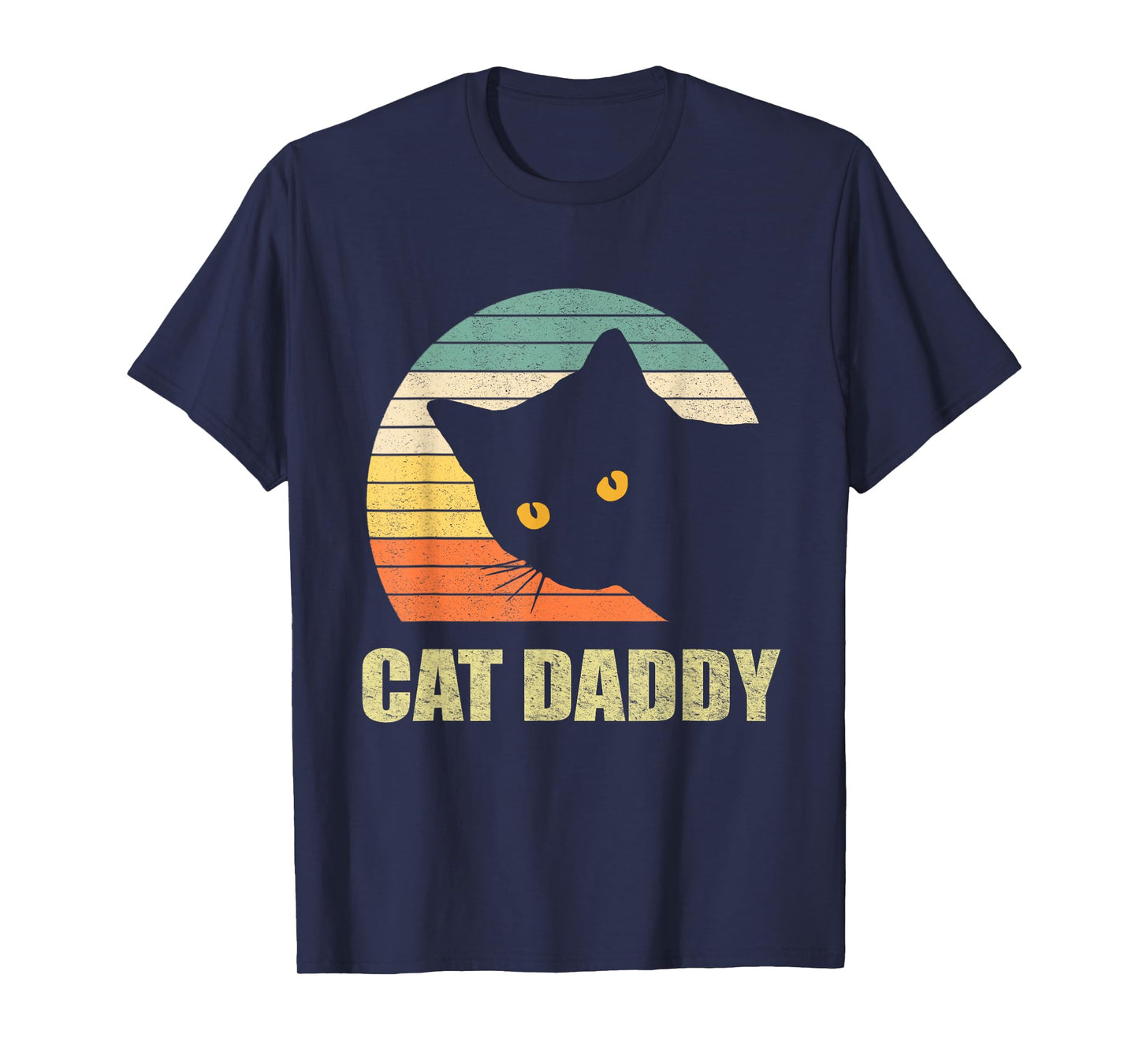 Cat Daddy Vintage Eighties Style Cat Retro Distressed T-Shirt