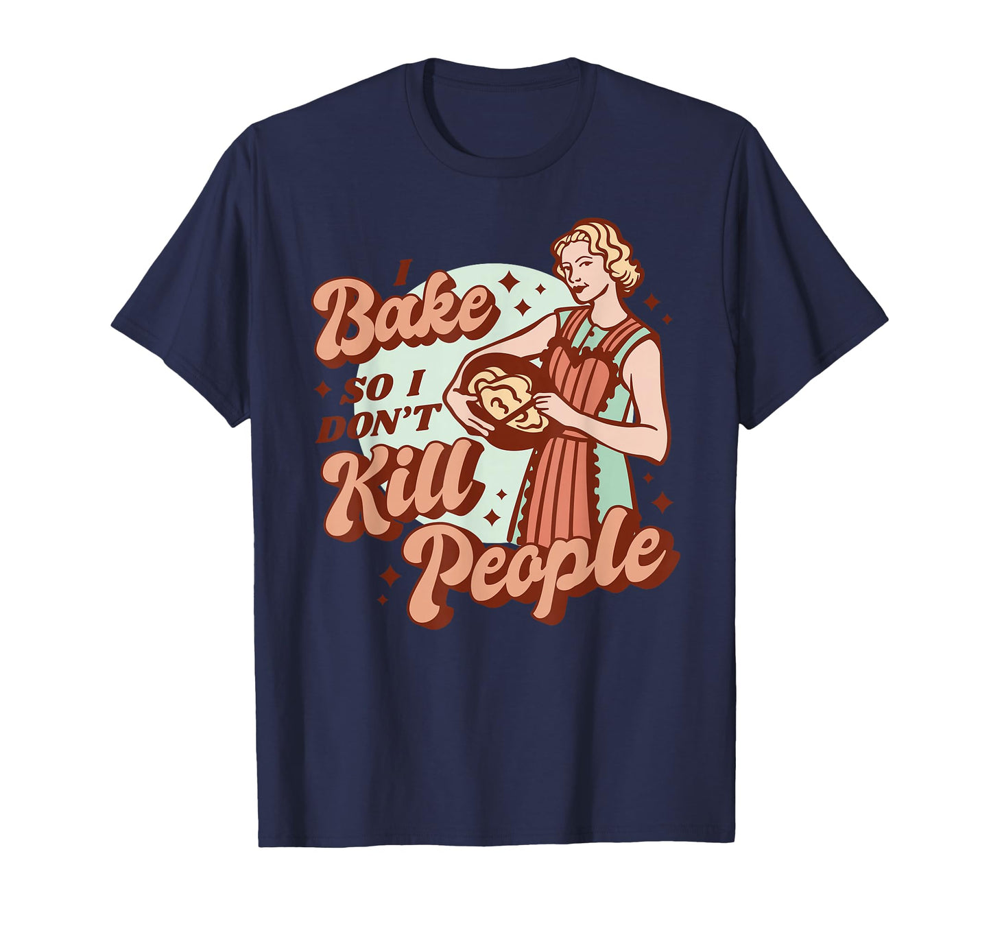 Baking Woman - Funny Retro T-Shirt