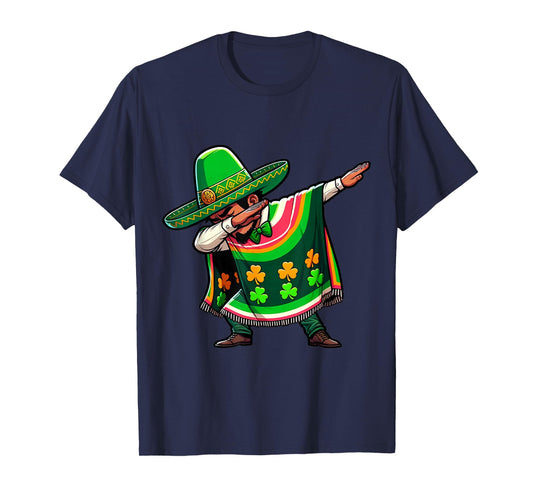 Mexican St Patricks Day 2026 Mexican Irish Dabbing T-Shirt