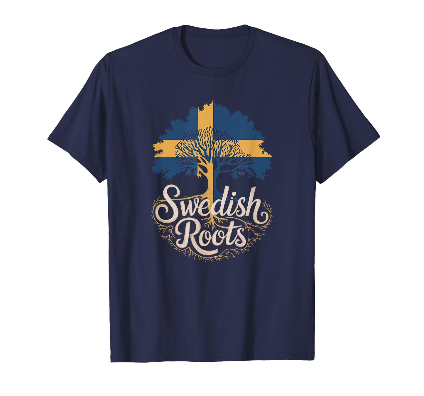 Swedish Roots - Sweden Flag Colors Family Tree Souvenir T-Shirt