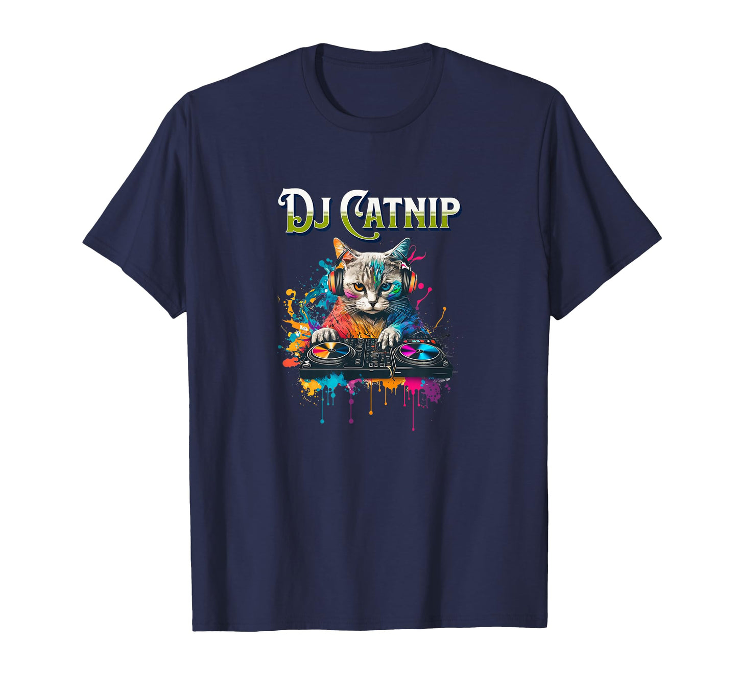 DJ Catnip - Funny Audio Wave House Music T-Shirt